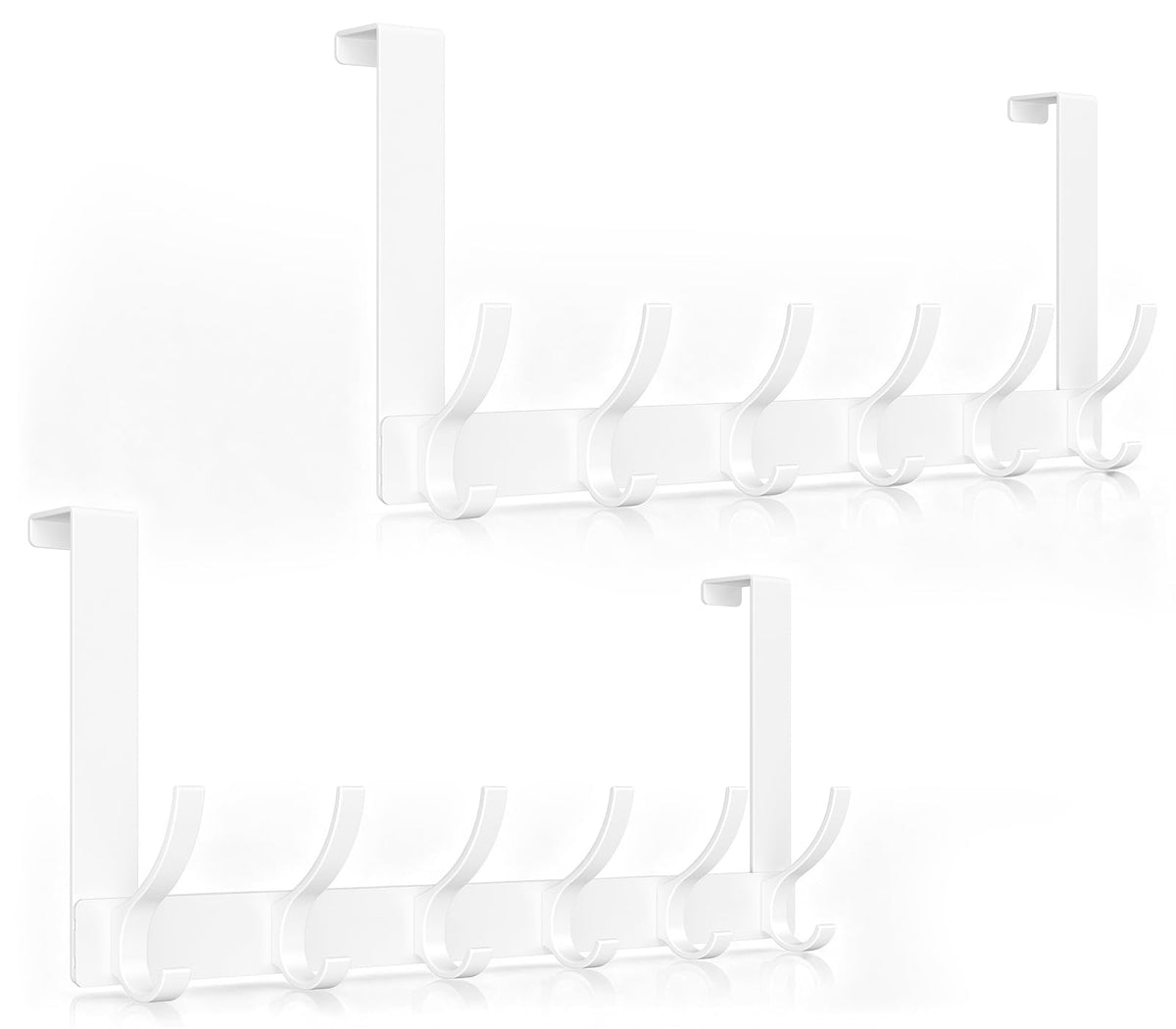 Optish Over The Door Hooks, Over Door Hooks, Towel Rack for Bathroom with 12 Coat Hooks, Over The Door Organizer Towel Rack, Bathroom Accessories