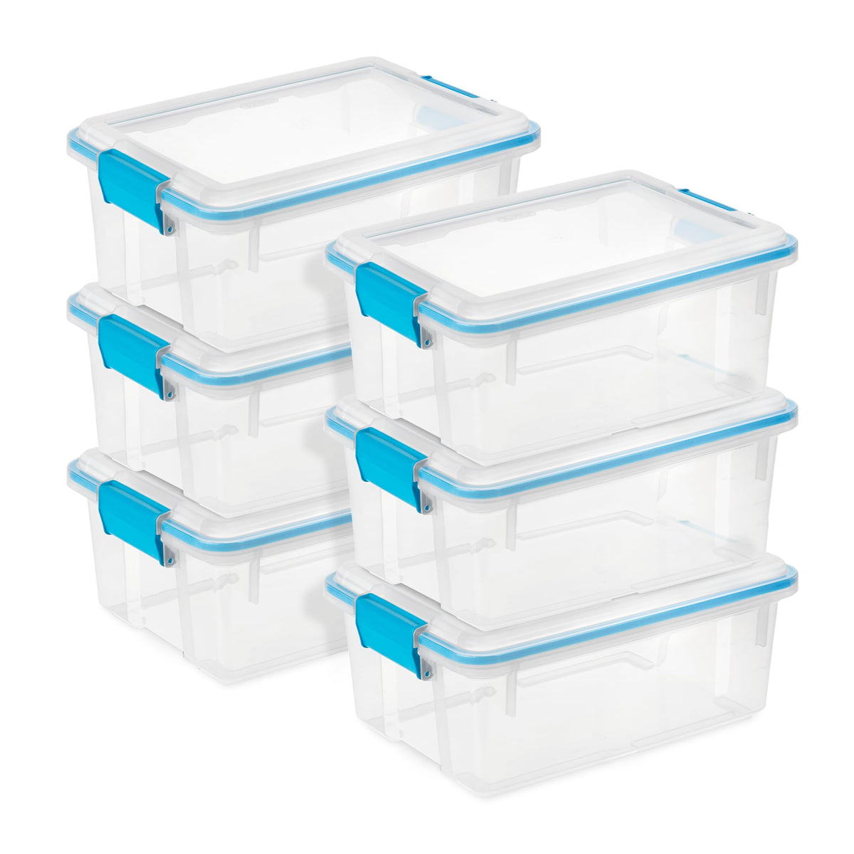 Sterilite Gasket Storage Box with Lids for Home & Office, 32 Quart, 4-Pack