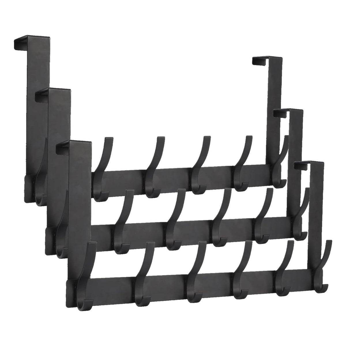 Optish Over The Door Hooks, Over Door Hooks, Towel Rack for Bathroom with 12 Coat Hooks, Over The Door Organizer Towel Rack, Bathroom Accessories