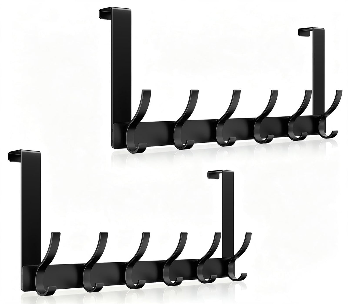 Optish Over The Door Hooks, Over Door Hooks, Towel Rack for Bathroom with 12 Coat Hooks, Over The Door Organizer Towel Rack, Bathroom Accessories