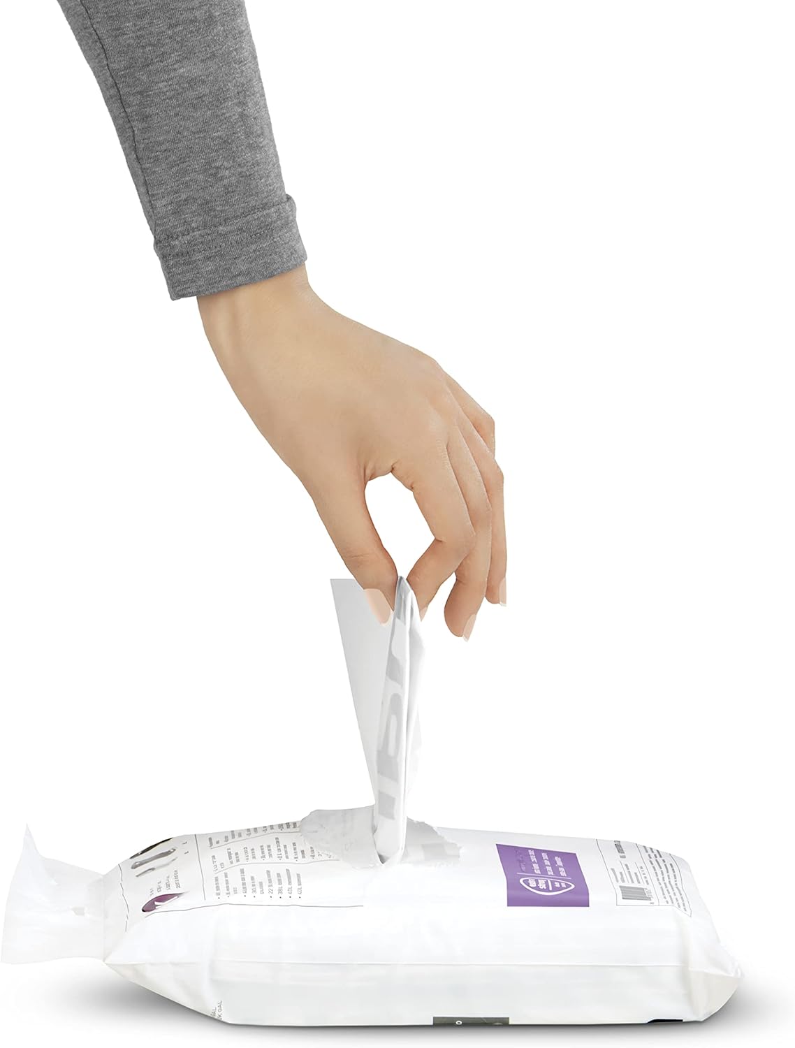 simplehuman Code P 60 Count Custom Fit Liners, Drawstring Kitchen Trash Bags, One-by-One Mess-Free Dispense, Extra Thick & Double Seamed, 50% PCR Plastic, 50-60 Liter / 13-16 Gallon, White