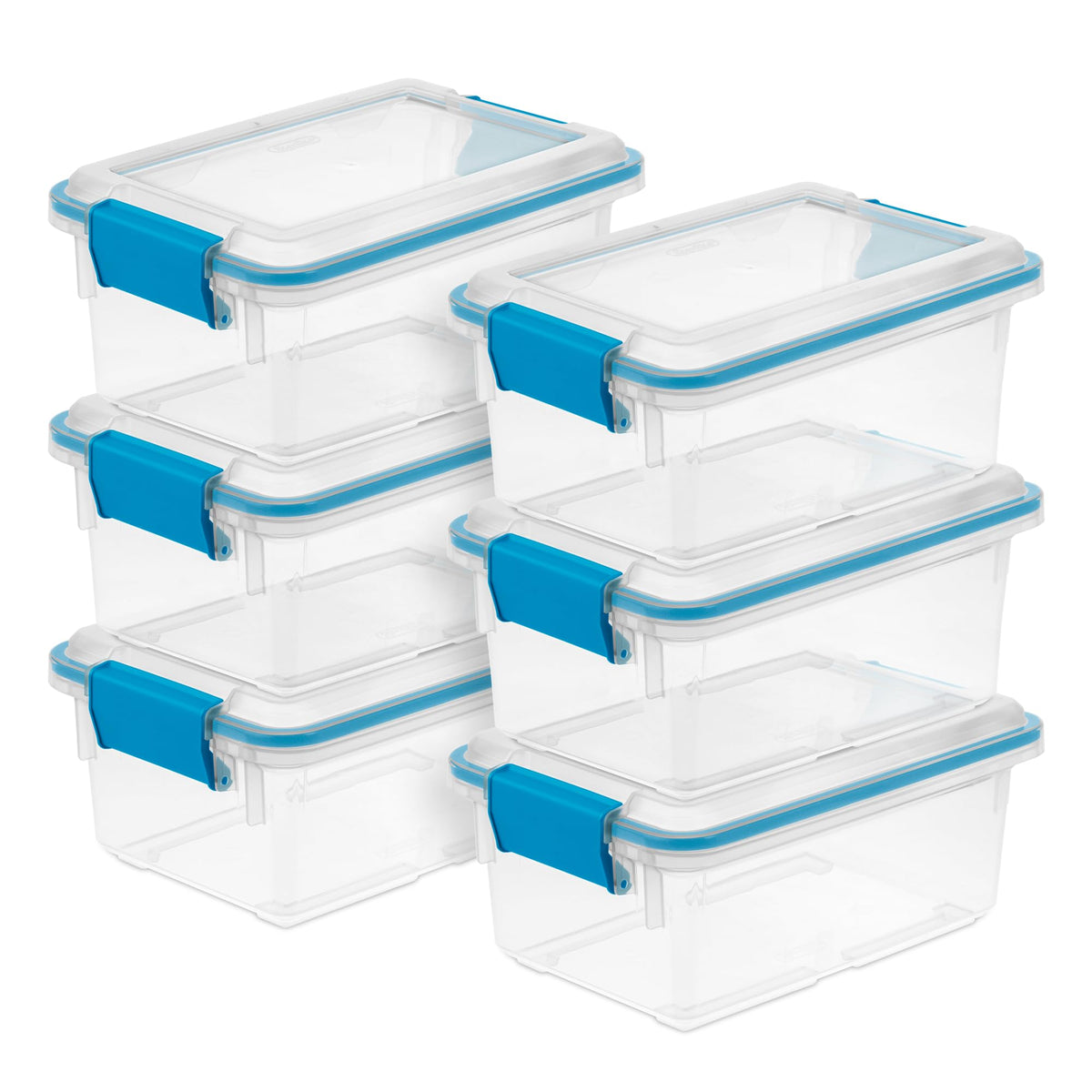 Sterilite Gasket Storage Box with Lids for Home & Office, 32 Quart, 4-Pack