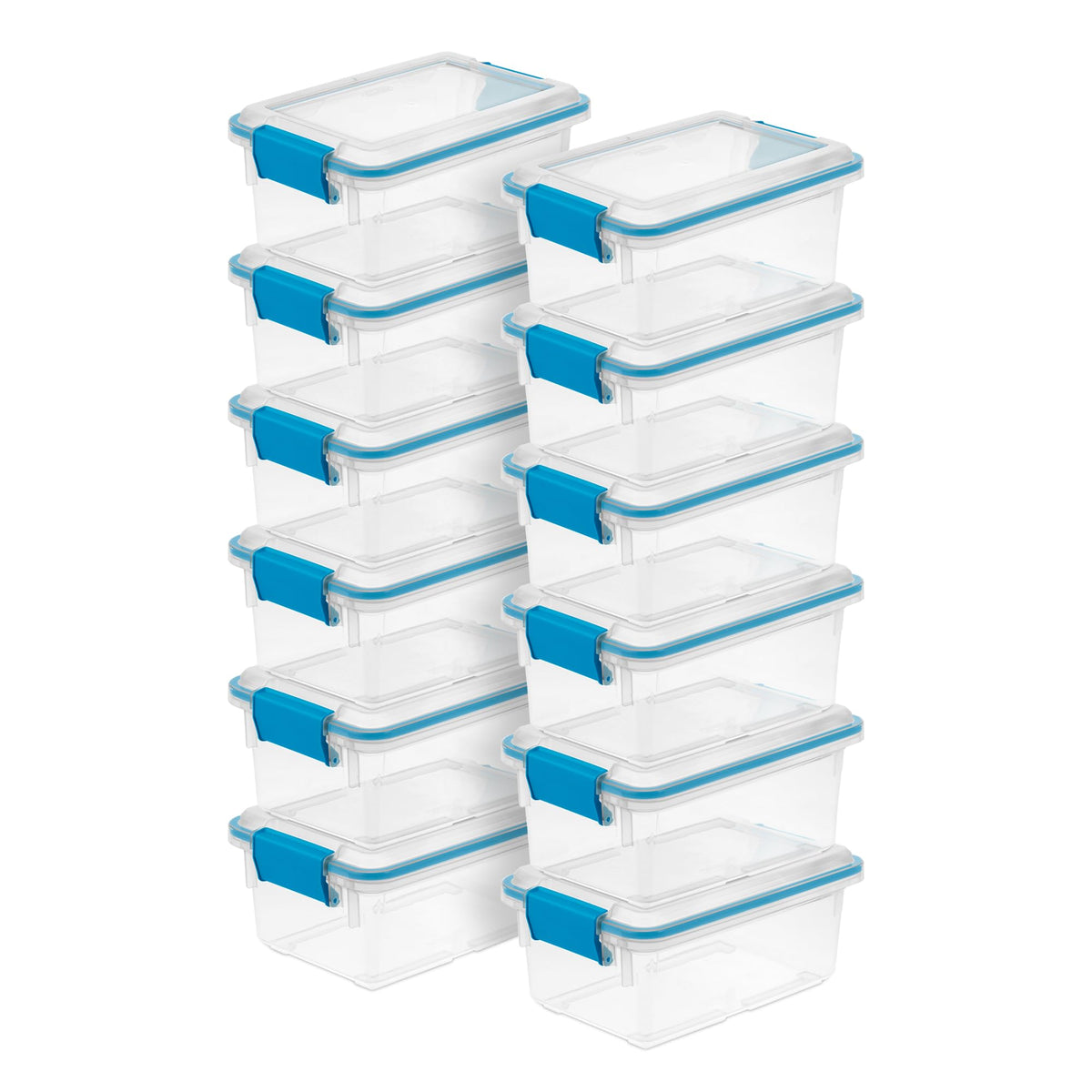 Sterilite Gasket Storage Box with Lids for Home & Office, 32 Quart, 4-Pack