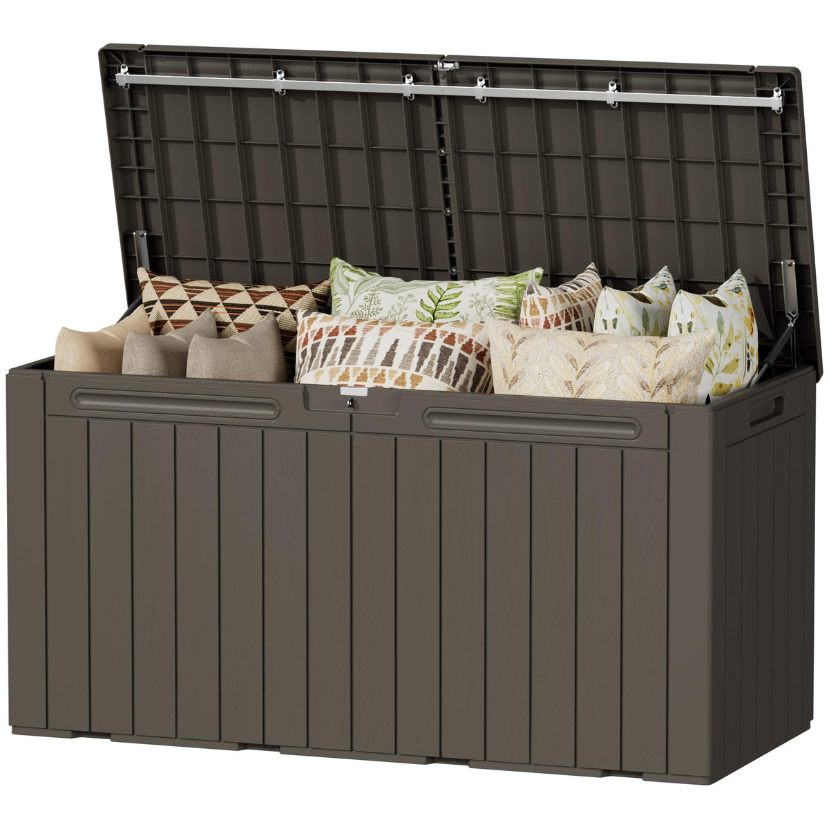 Devoko 100 Gallon Outdoor Storage Box, Waterproof Deck Box Lockable