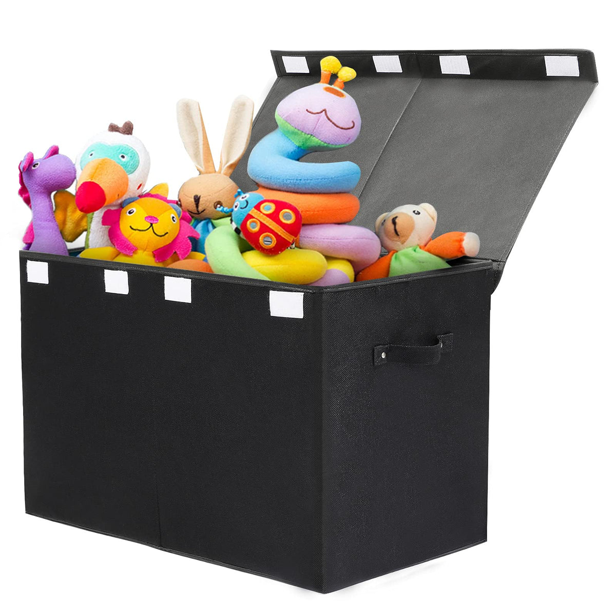 Large Toy Box Storage with Lid, Collapsible Sturdy Toy Chest Storage Bin