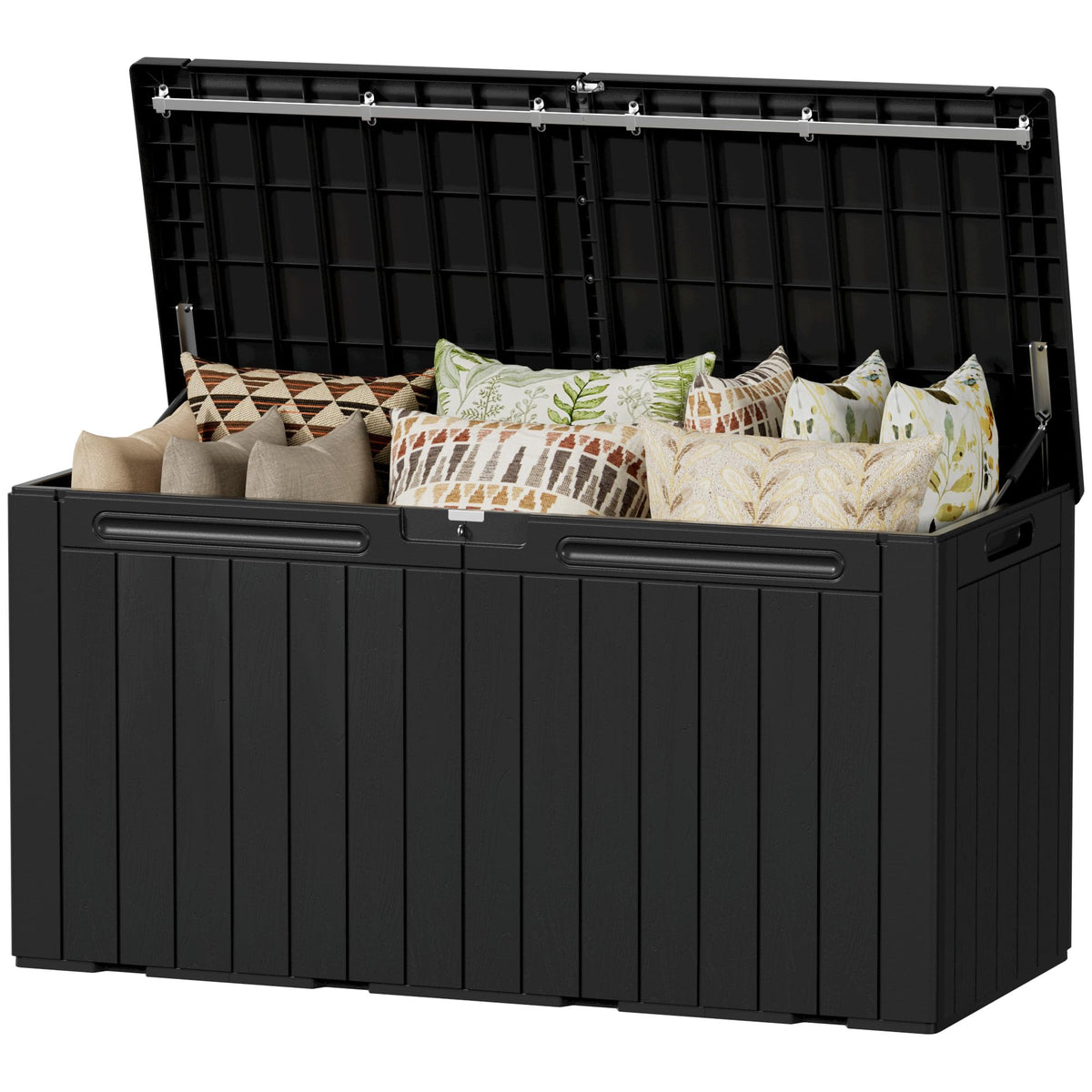 Devoko 100 Gallon Outdoor Storage Box, Waterproof Deck Box Lockable
