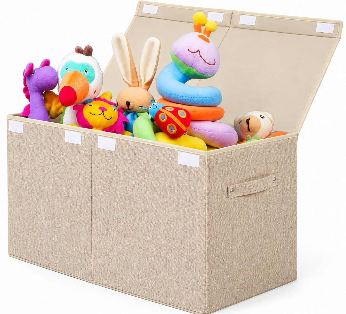 Large Toy Box Storage with Lid, Collapsible Sturdy Toy Chest Storage Bin