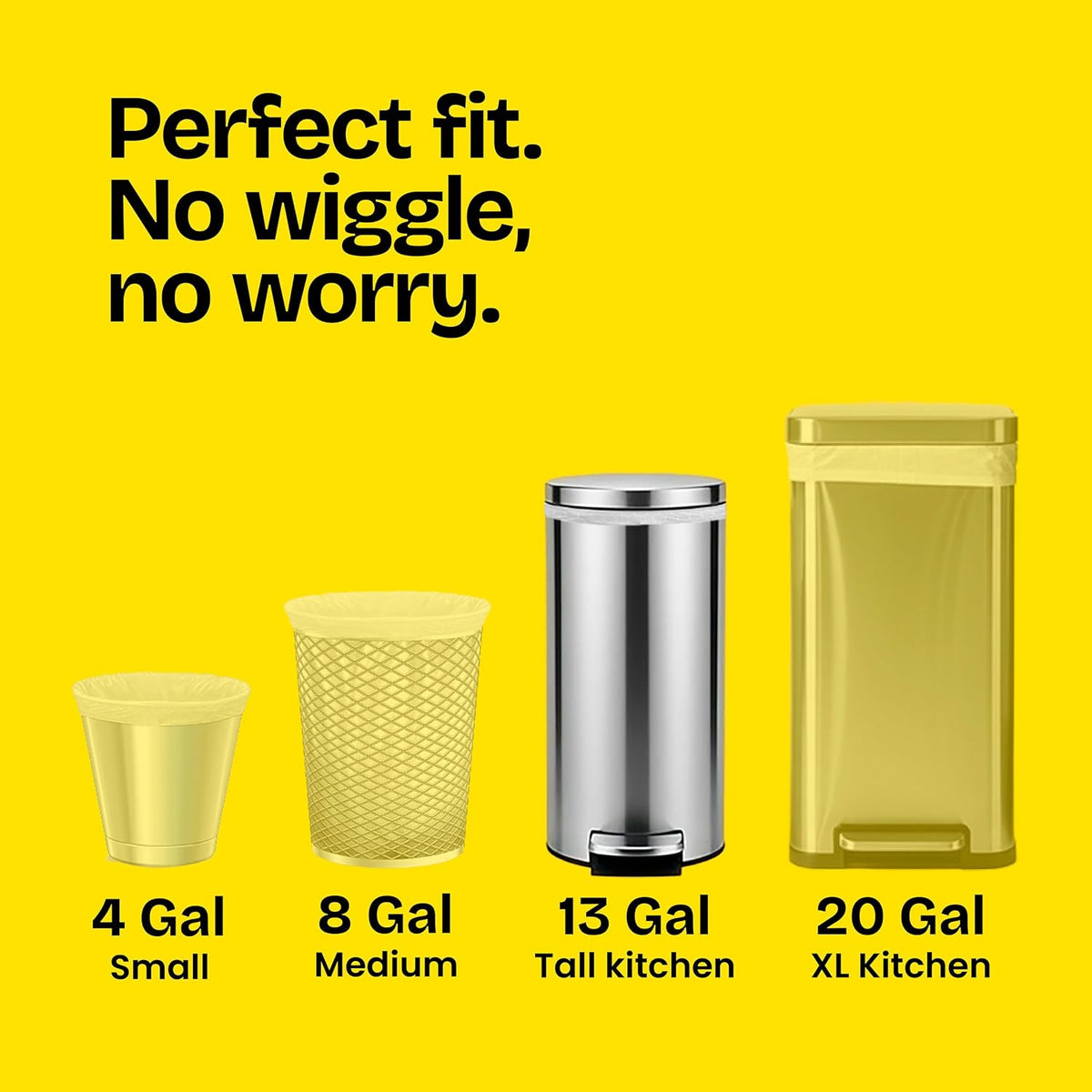 Glad ForceFlex Kitchen Trash Bags, Rip and Tear Resistant, Gain Original Scented Tall Garbage Bags, Odor Control, Febreze Freshness, 13 Gallon, 140 Count