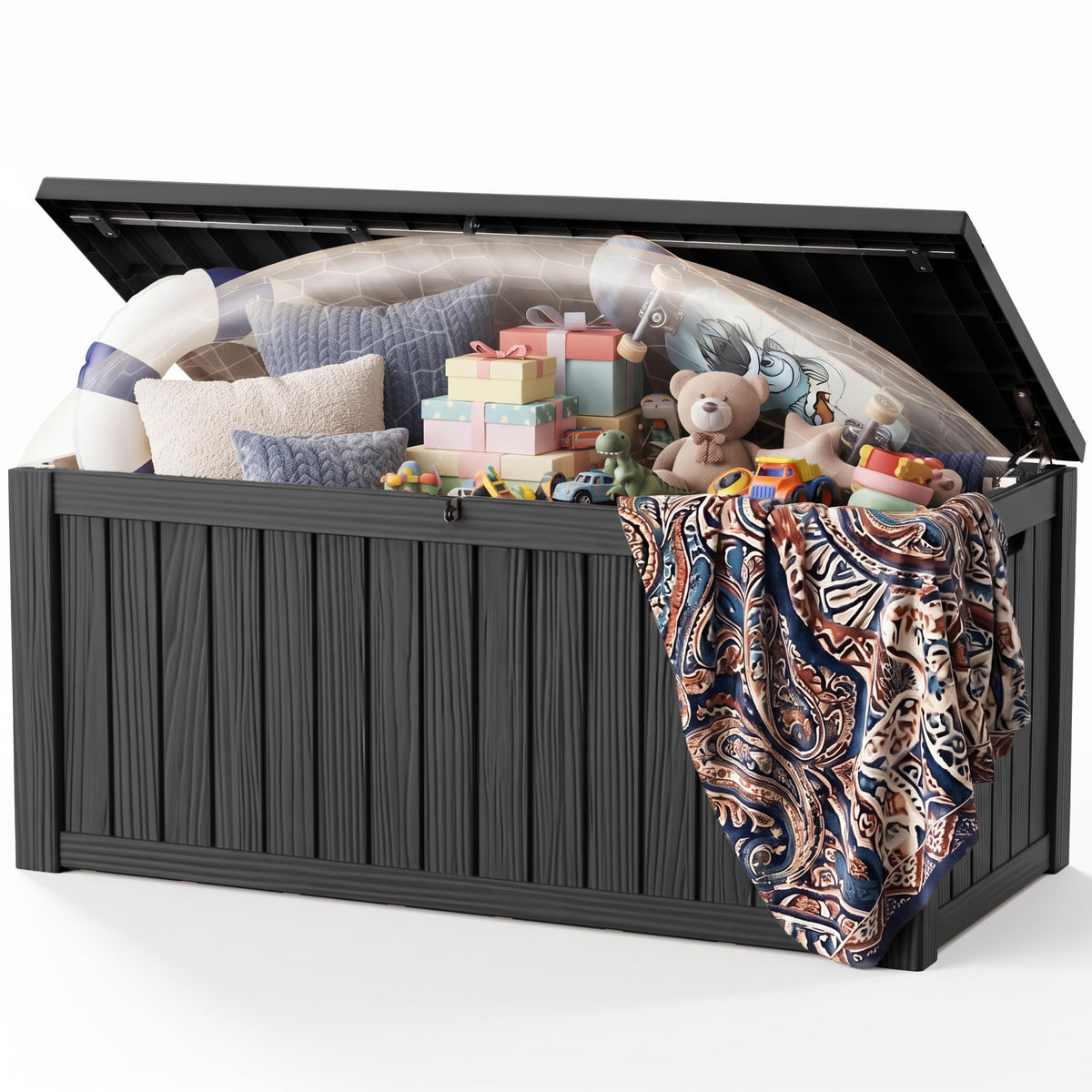 DRATO 310 Gallon Deck Boxes Outdoor Waterproof Large Outside Storage Box