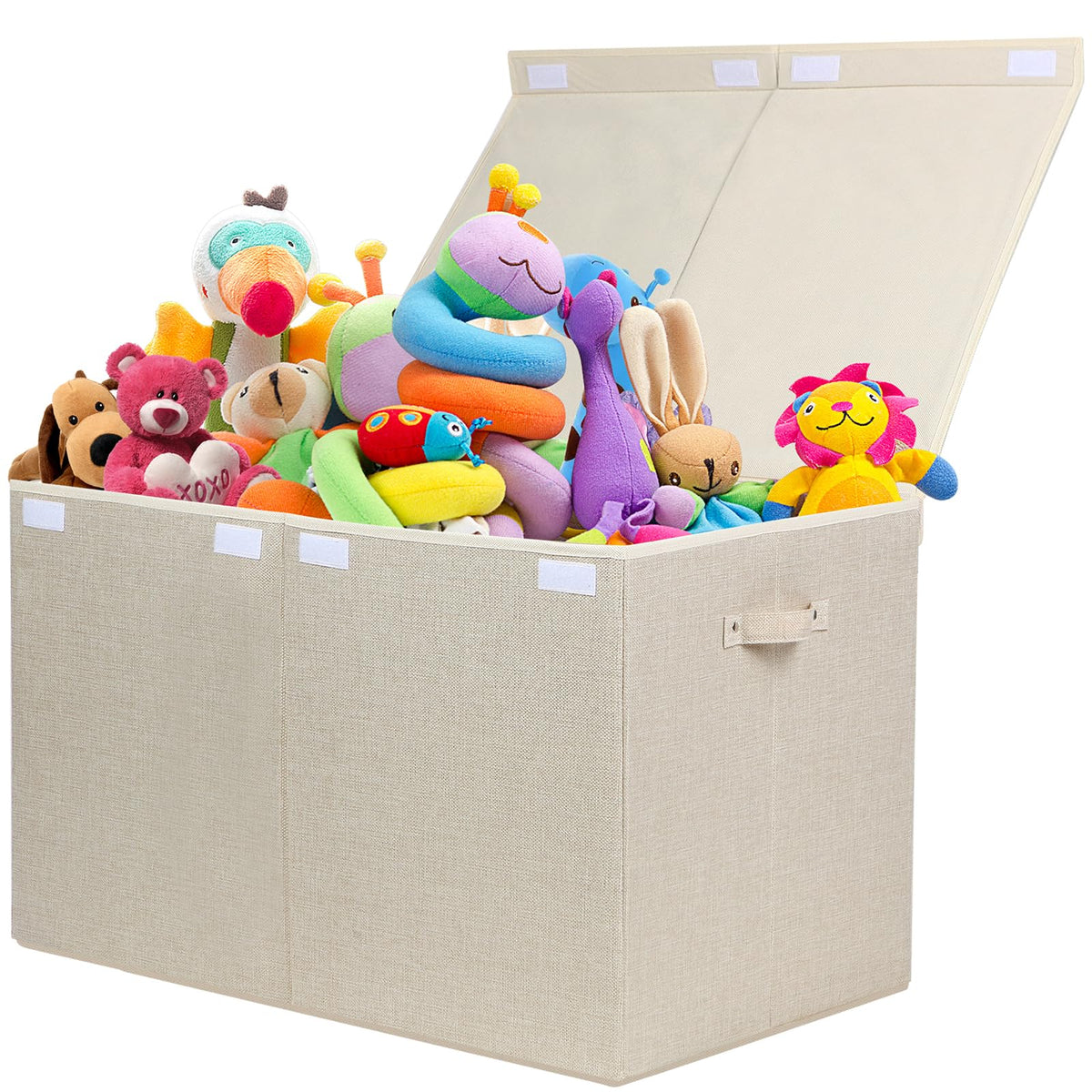 Large Toy Box Storage with Lid, Collapsible Sturdy Toy Chest Storage Bin