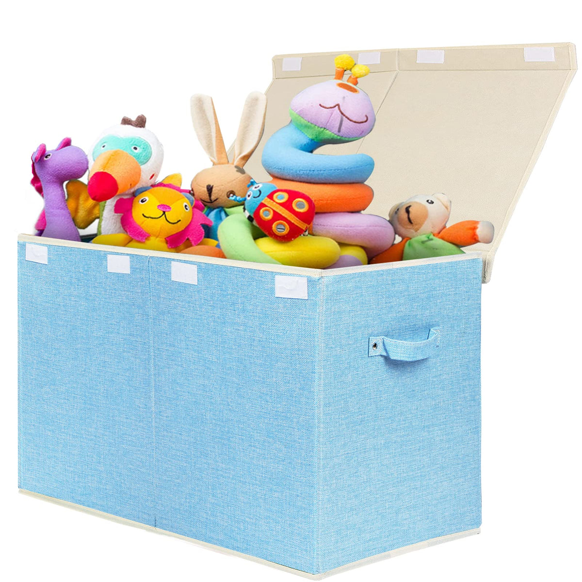 Large Toy Box Storage with Lid, Collapsible Sturdy Toy Chest Storage Bin
