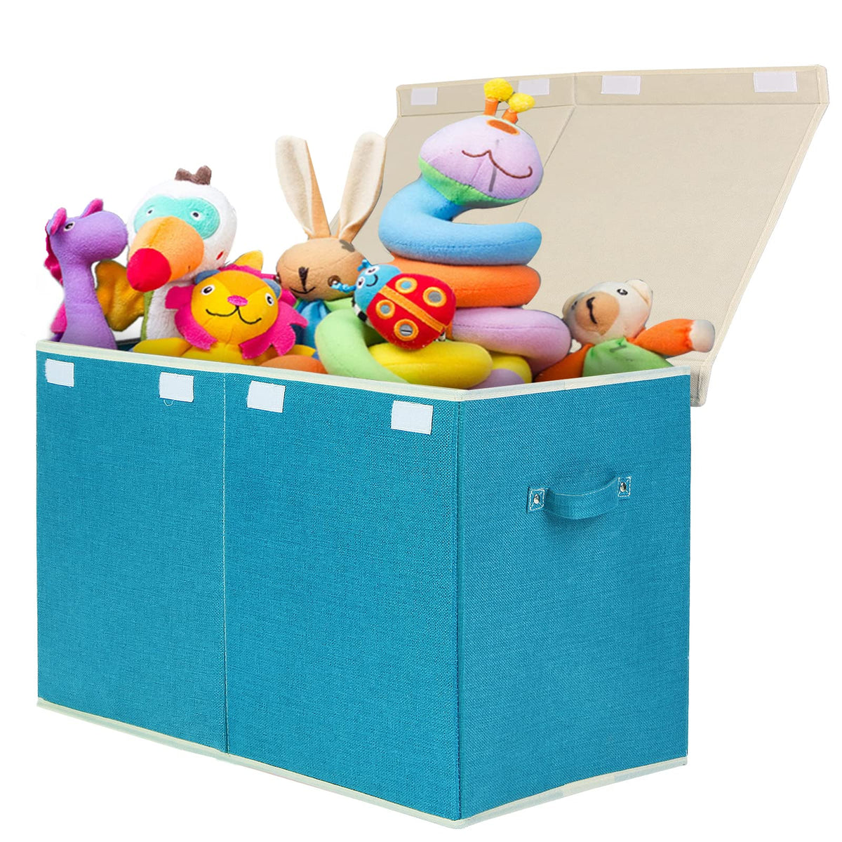 Large Toy Box Storage with Lid, Collapsible Sturdy Toy Chest Storage Bin