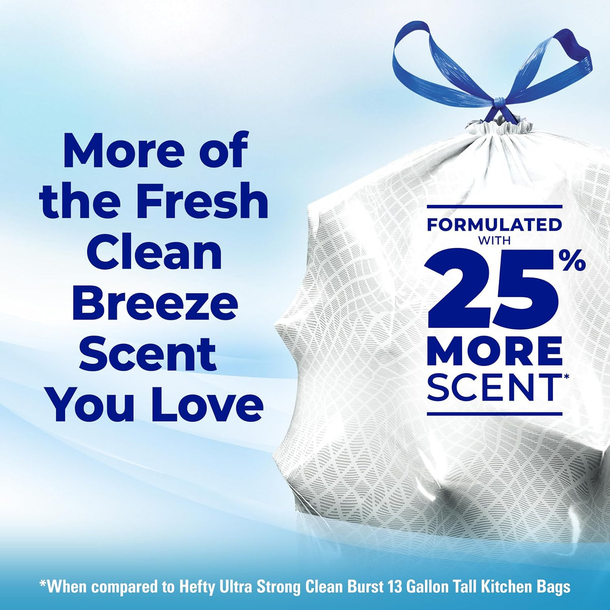 Hefty Ultra Strong Signature Scents 13G Trash Bags, Fresh Clean, 80ct