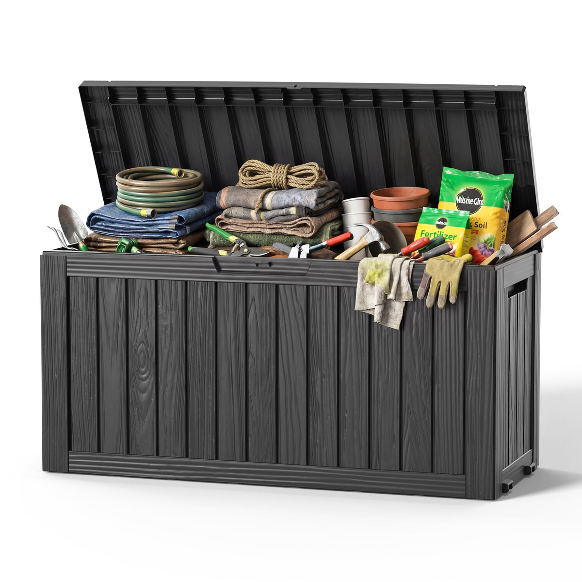 DRATO 310 Gallon Deck Boxes Outdoor Waterproof Large Outside Storage Box
