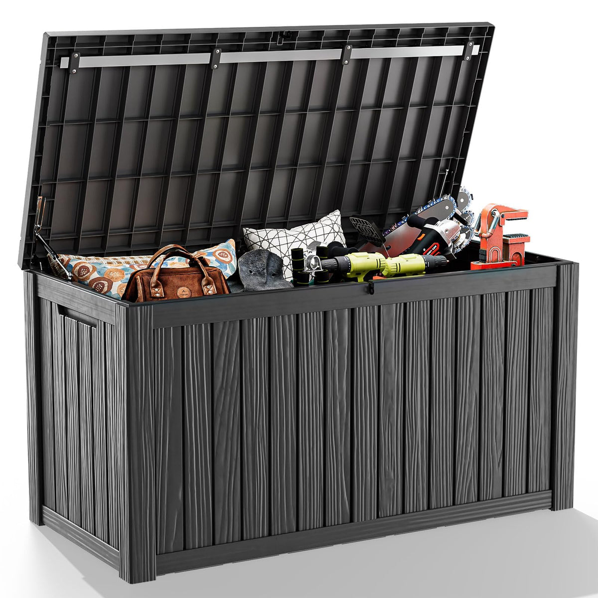 DRATO 310 Gallon Deck Boxes Outdoor Waterproof Large Outside Storage Box