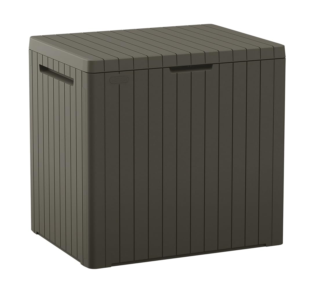Keter City 30 Gal Outdoor Storage Box and Patio Side Table