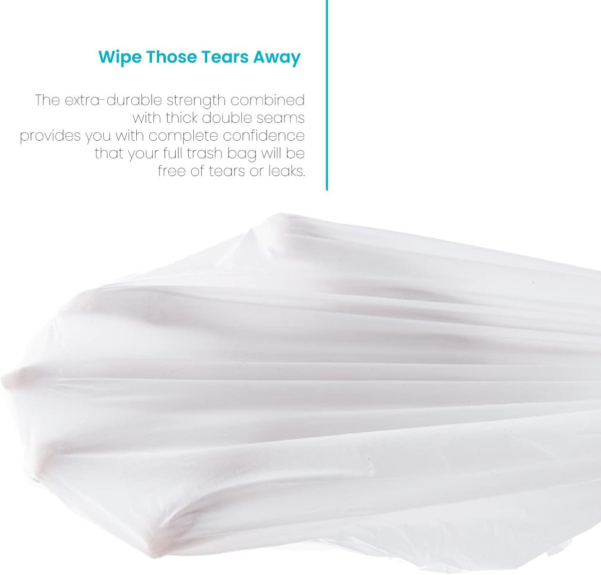 Home Zone Living 8 Gallon Kitchen Trash Bags with Drawstring Handles