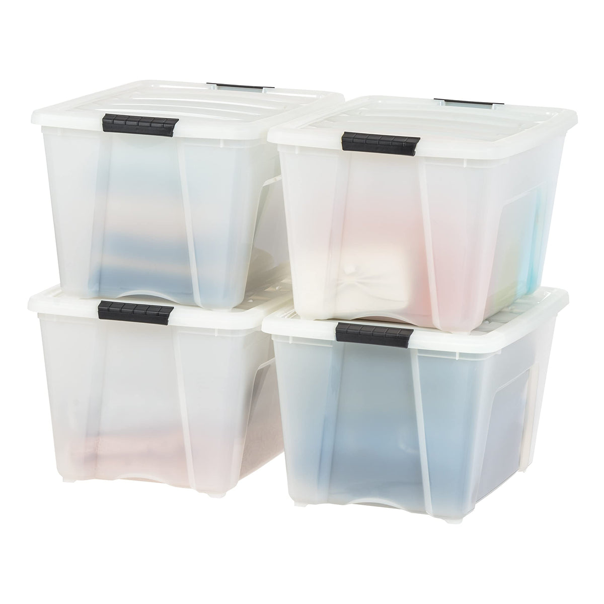 IRIS USA 6-Pack 32.5 Quart Clip Box with Latching Lid