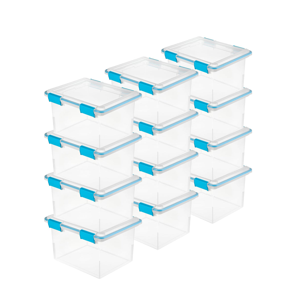 Sterilite Gasket Storage Box with Lids for Home & Office, 32 Quart, 4-Pack