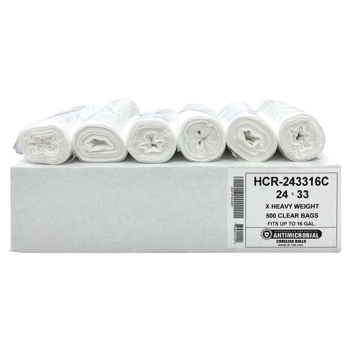 Aluf Plastics 60 Gal Black Trash Bags, 22 Micron (EQ.), 38" x 60" (150 Pk)