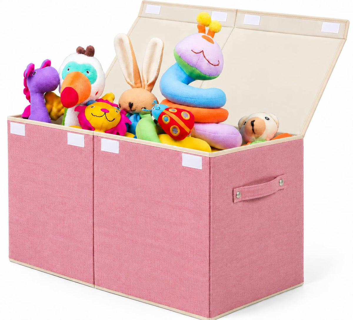 Large Toy Box Storage with Lid, Collapsible Sturdy Toy Chest Storage Bin