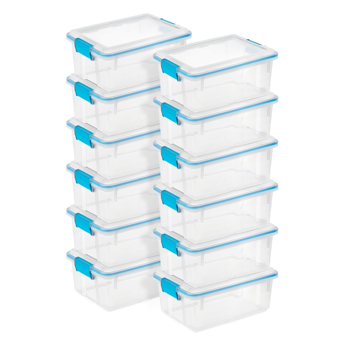Sterilite Gasket Storage Box with Lids for Home & Office, 32 Quart, 4-Pack