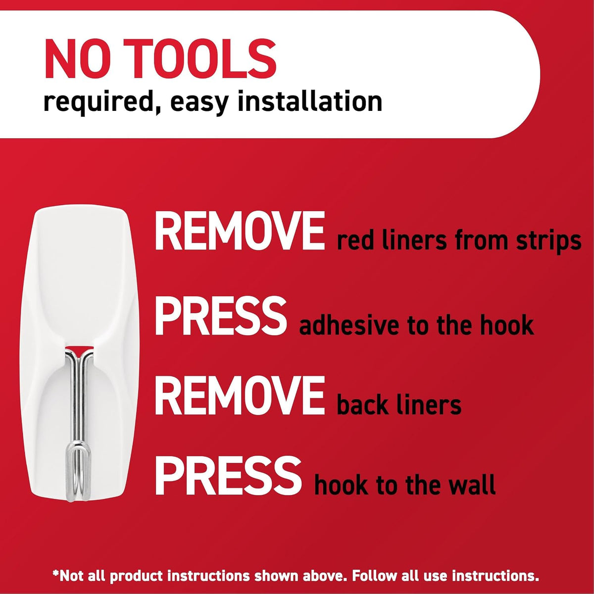 Command Medium Wire Toggle Hooks, 35 Hooks and 40 Strips, Damage-Free Hanging Wall Hook with Adhesive Strips, No Tools Great for Hanging, Organization and Storage, Holds up to 2 lb