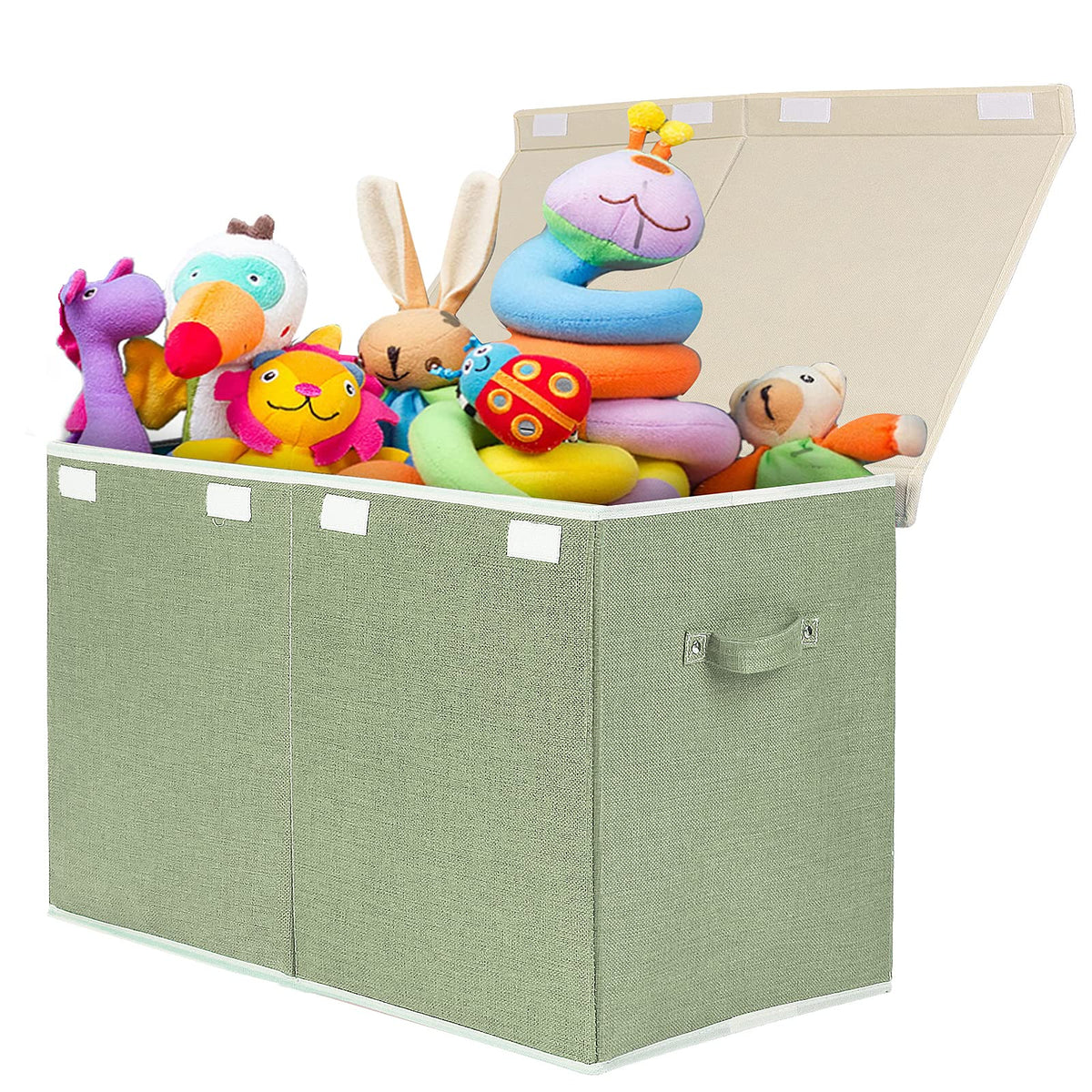 Large Toy Box Storage with Lid, Collapsible Sturdy Toy Chest Storage Bin