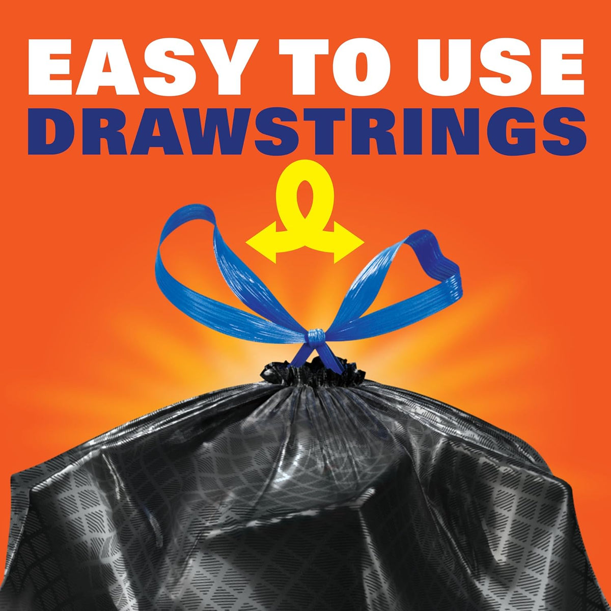 Hefty Ultra Strong 33 Gallon Trash Bags, Black, Unscented, 40ct