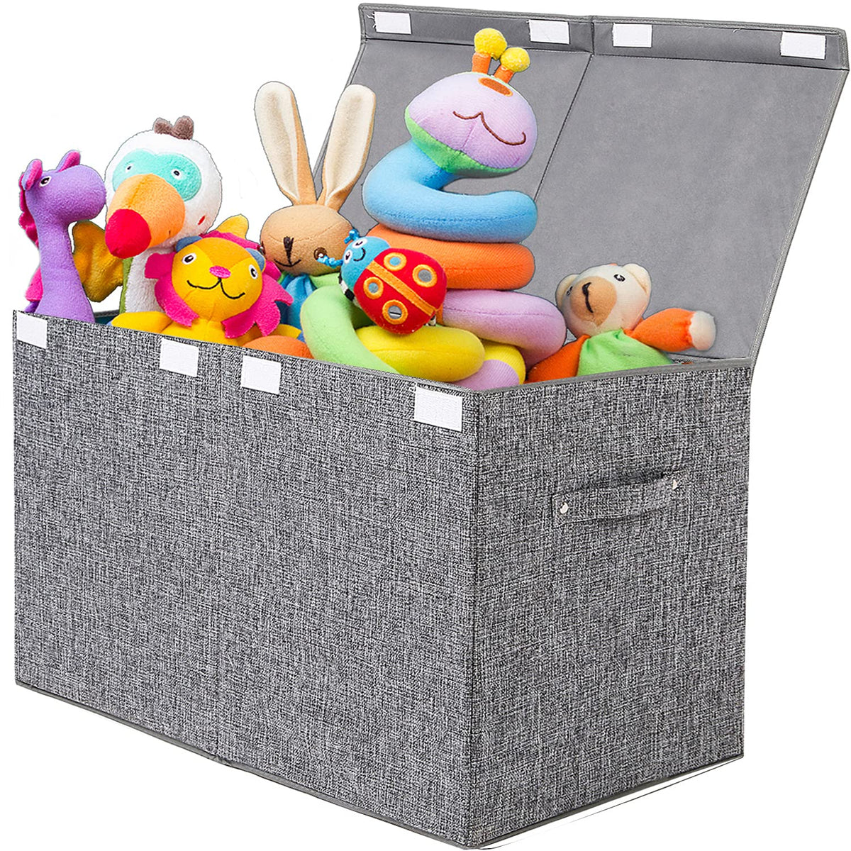 Large Toy Box Storage with Lid, Collapsible Sturdy Toy Chest Storage Bin