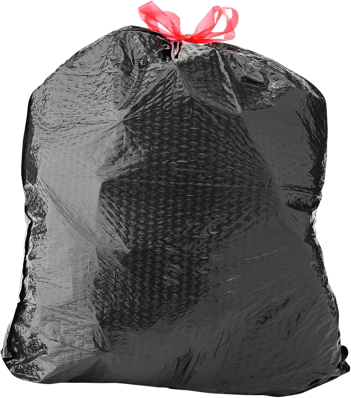 Amazon Basics 30 Gallon Flextra Strength Multipurpose Drawstring Trash Bags, 20% Post Consumer Recycled Material, Tear Resistant, Black, 50 Count