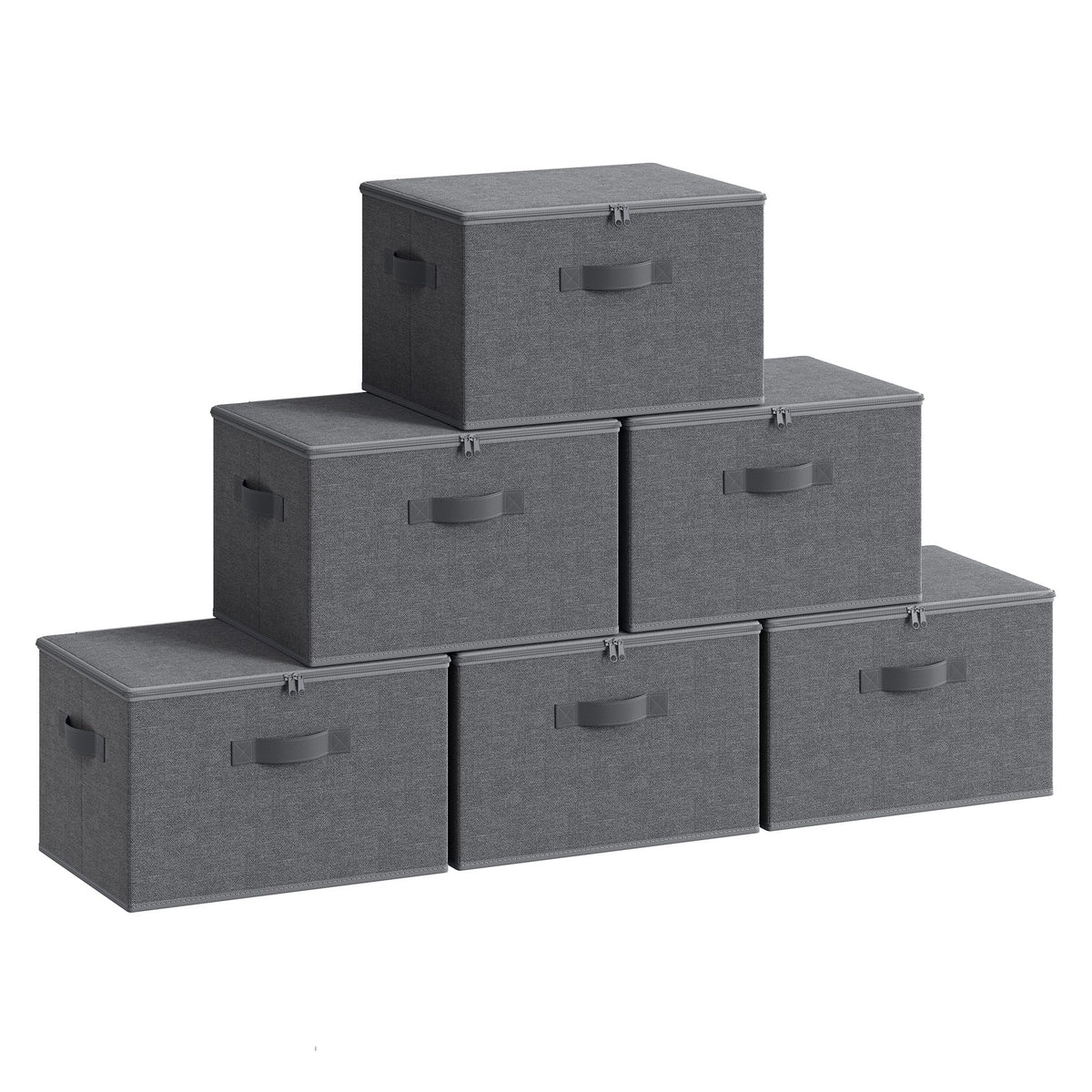 SONGMICS Set of 3 Storage Bins with Zipper Lids, 31 Quart Storage Boxes