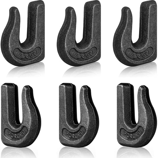 V‑chen 6Pcs Weld-On Chain Hook, 3/8 Inch Grade 70 Clevis Grab Hook