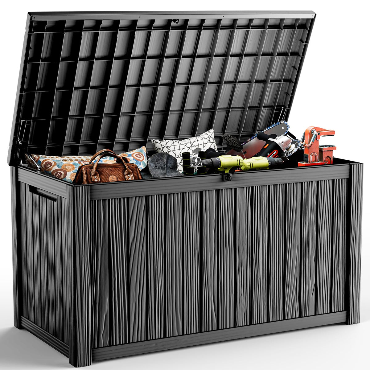DRATO 310 Gallon Deck Boxes Outdoor Waterproof Large Outside Storage Box