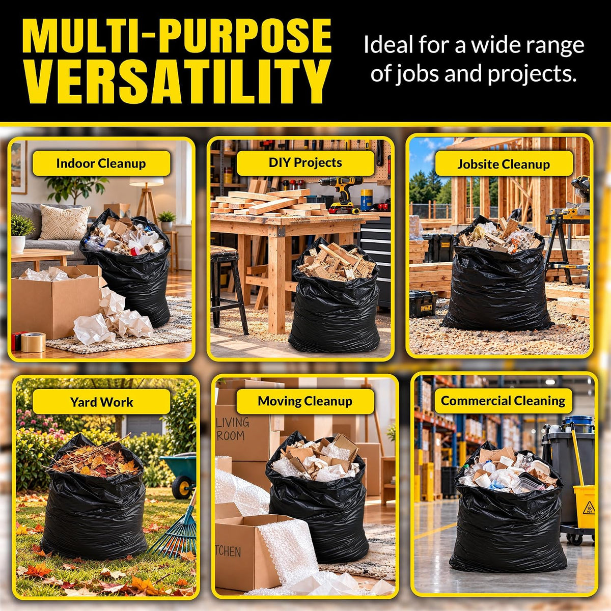Reli. Contractor Garbage Bags 55 Gallon